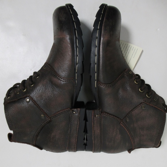 Men\'s Dark Brown Leather Ankle Boots main image 12